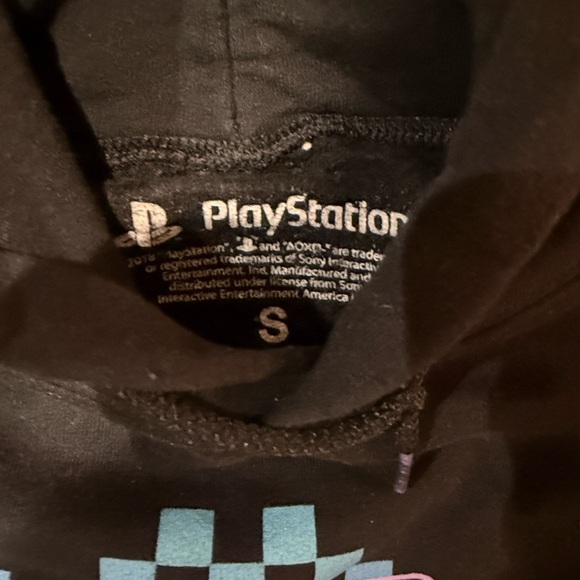 PlayStation PS1 Hoodie Sweatshirt Retro Gamer Japan 1994 Small Men's Black - Picture 3 of 3